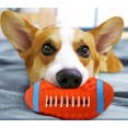 thumbnail image 5 of Juguetes radicales para masticar para perros, juguetes para masticar para perros, juguetes para perros chirriantes, pelotas para perros, juguetes con pelotas chirriantes, pelotas para perros para limpiar los dientes de los perros (3 piezas, trompeta, balón de fútbol de látex, balón de fútbol de látex, voleibol de látex) JM, 5 of 5