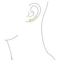 thumbnail image 2 of Bling Jewelry Womens USA Patriotic Celestial Ear Cuff Cartilage Star Climbers 14K Gold Plated Silver, 2 of 5