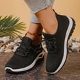 thumbnail image 6 of Womens Sneakers Antislip Slip on Woven Mesh Nursing Shoes Casual Lace up Lightweight Tennis Walking Shoes Black Size 8, 6 of 8