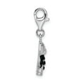thumbnail image 2 of Sterling Silver Cat Fancy Lobster Clasp Bracelet Charm, 2 of 3