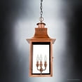 thumbnail image 5 of Luxury Antique Outdoor Pendant, 26.00''H x 12.00''W, with French Country Style Elements, Old World Design, Rustic Copper Finish and Clear Glass, UQL1414, 5 of 6