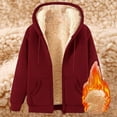 thumbnail image 4 of Women Fleece Hoodie Sherpa Lined Zip Up Hooded Sweatshirts Jacket Thick Long Sleeve Winter Thermal Coats With Pockets, 4 of 4