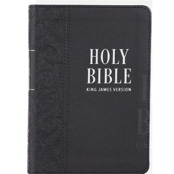 Christian Art Gifts  KJV Compact & Large Print Bible, Black Luxleather