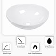 thumbnail image 5 of Stylish 16x13 Inch White Ceramic Oval Bathroom Vessel Sink - Stain , Modern Must-have For Centerpiece Item, 5 of 5