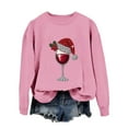 thumbnail image 1 of FYEGRE Chandail à Capuche Sans Capuche pour Femmes Manches Longues Col Rond Décontracté Sportif pour Vacances Saison Festive Rose G, 1 of 3