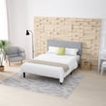 thumbnail image 1 of ULEW | Cama Queen Tapizada en Lino con Marco Metálico | Estructura de MDF y Madera Contrachapada con Espuma | Diseño Elegante y Confortable| Tamaño 154x208.5x113 cm, 1 of 6