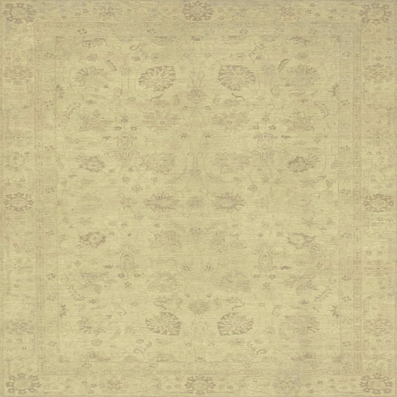 Ahgly Company Indoor Square Abstract Yellow Abstract Area Rugs, 5' Square