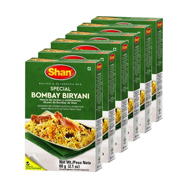 SHAN BIRYANI BOMBAY PREMIUM, 60 g (Lot de 6)