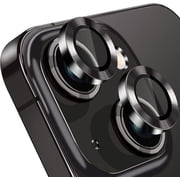 Entronix Camera Lens Protector Compatible with iPhone 15, Tempered Glass Guard, Black