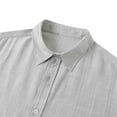 thumbnail image 5 of zfhfof Cotton Linen Shirts for Mens Short Sleeve Button Down Shirts Summer Beach Cuban Shirts Vacation Hawaiian T-Shirts, 5 of 9