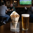 thumbnail image 3 of Restaurantware-10-Inch Eco-Friendly Finger Food Cones with Built-in Condiment Dipping Pocket: Perfect for Appetizers - Food-Safe Paper Cone with Newsprint Styling - Disposable - 100-CT, 3 of 3