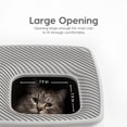 thumbnail image 4 of Arenero premium para gatos con entrada superior y pala, caja cuadrada para gatos, arenero para gatitos, Blanco/Gris, 4 of 11