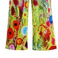 thumbnail image 3 of Imprimir overoles sueltos pierna ancha moda casual cómodo sin mangas impresión suelta mono para las mujeres amarillo M, 3 of 6