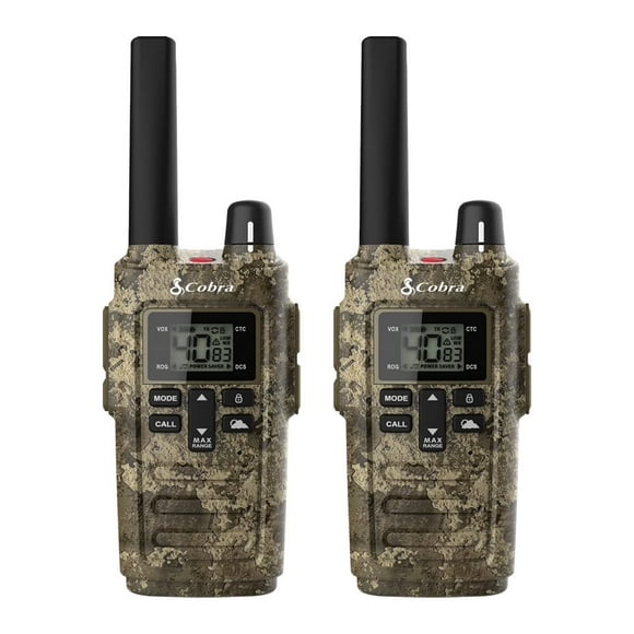 Radio bidireccional Cobra con alcance de 32 millas TrueTimber Strata, paquete de 2