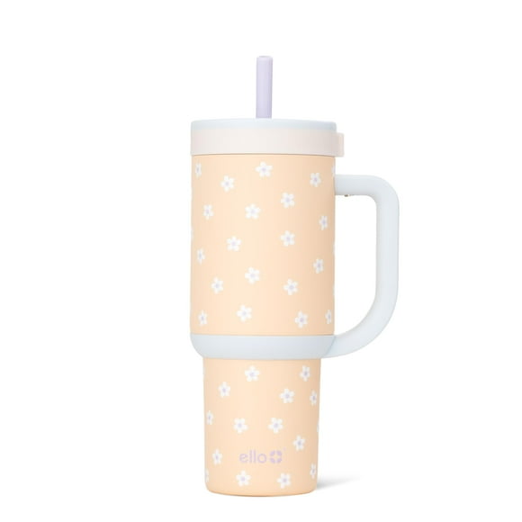Vaso Ello Oasis de 710 ml, aislante a prueba de fugas con pajita