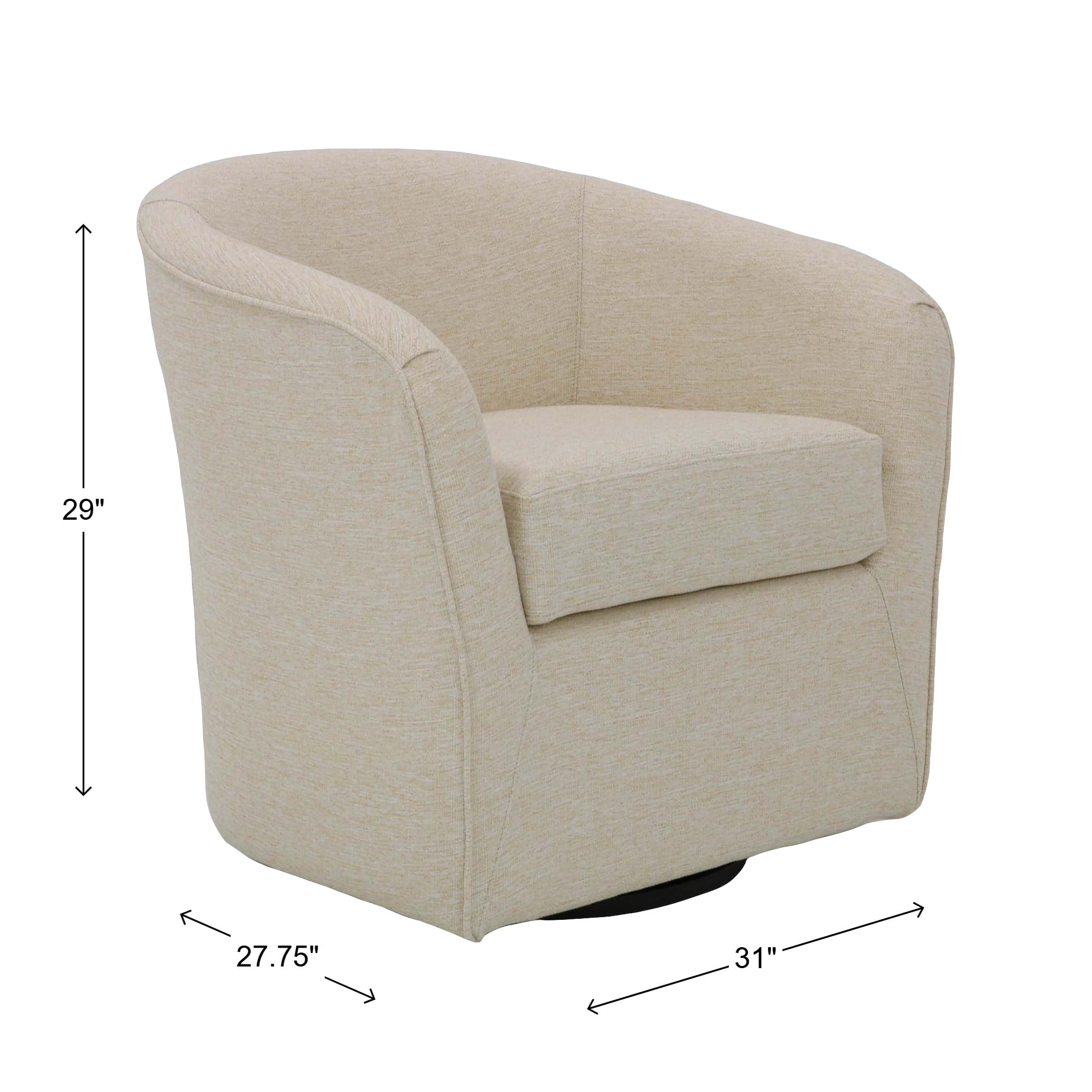 Mainstays Miles Swivel Accent Chair, Zeus Sand