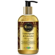 Oriental Botanics Body Massage Oil, Lemongrass and Lavender, 200ml