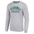 thumbnail image 2 of Men's Starter  Heather Gray Seattle Seahawks Half Ball Team Long Sleeve T-Shirt, 2 of 3