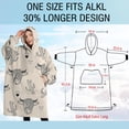 thumbnail image 4 of Oversized Wearable Blanket Hoodie,Beige Highland Cow Cactus Triangle Pattern Sherpa Blanket Hoodie with Super Pockets,Super Warm Fuzzy Pullover for Women & Men, 4 of 6