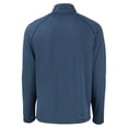 thumbnail image 3 of Men's Cutter & Buck Heather Navy Philadelphia Phillies Peshastin Eco Fleece Recycled Raglan Full-Zip Jacket, 3 of 3