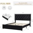 thumbnail image 2 of Ourlova Full Size Bed Frame with 2 Storage Drawers Vintage Velvet Upholstered Bedframe with Wooden Slat Support and Button Tufted Wingback Headboard No Box Spring Needed Noise Free Grey, 2 of 7