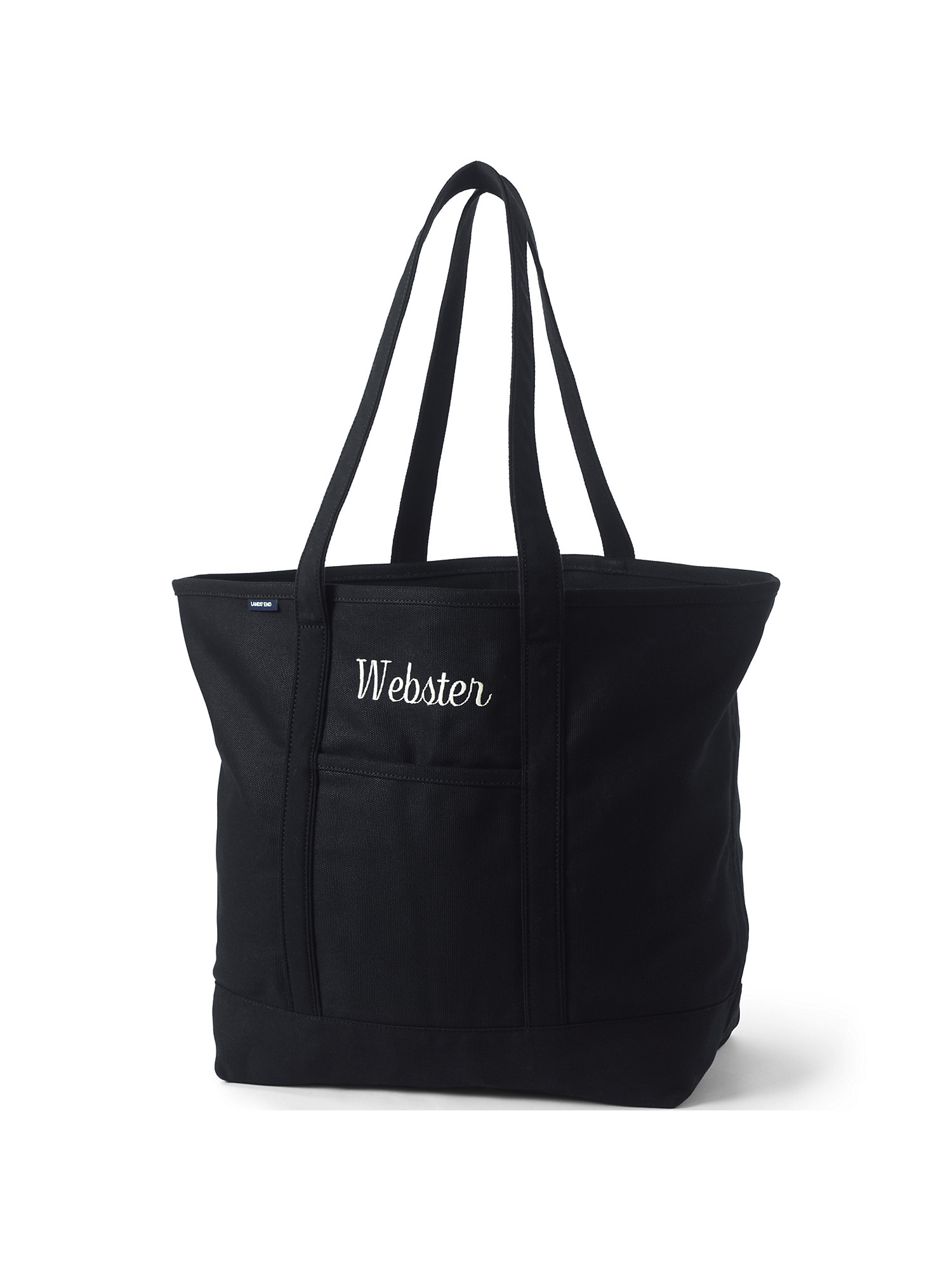 Lands' End Extra Large Solid Color 5 Pocket Open Top Long Handle Canvas