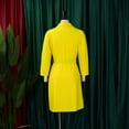thumbnail image 4 of Women's Fashion Pleated Patchwork Suit Office Pleated Dress Collar Midi Dress, 4 of 8