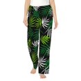 thumbnail image 1 of Fotbe Tropical Leaves1 Pantalones de Pijama para Mujer, Pantalones de Dormir, Pantalones Pj con Cordón y Bolsillos-Large, 1 of 6