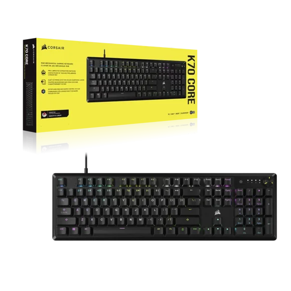 TECLADO CORSAIR K70 CORE RGB MECANICO RED CH-910971E-SP
