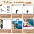 thumbnail image 5 of Wallpaper Positano resort Italy Peel and Stick Wall Murals 69"H x 96"W Removable PVC Wall Paper Self-Adhesive Wall Paintings Art Decor for Bedroom Living Room, 5 of 7