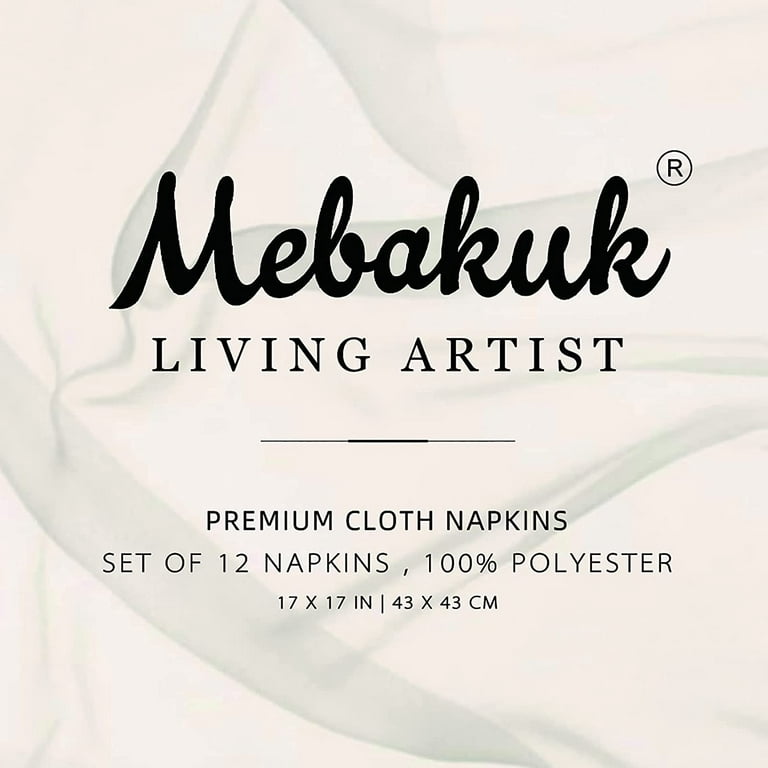 Mebakuk Cloth Napkins Set of 12, Premium 17 x 17 Inch Solid Washable Small  Triangle Weave Napkins, Soft Table Napkin for Wedding Party Restaurant