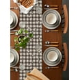 thumbnail image 2 of Ldtrchee Christmas Snowman Table Runner 108 Inches, Black and White Checkered Winter Snowflake Bed Runner Dresser Scarves Tabletop for Indoor Outdoor Parties/Ceremony/Banquet, 13"x 108", 2 of 8
