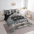 thumbnail image 2 of Catabedysis Rustic Camping 7-Piece Twin Bedding,Camper Silhouette Print Bedding Comforter Set For Boys,Multicolor,Black Reversible, 2 of 7