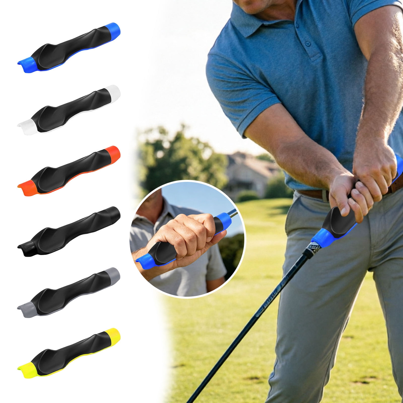 True Grip Trainer 2.0,6Pack Golf Grip Trainer, Grip Trainer for Golf Clubs - Right Hand Golf Training Aid with Ergonomic Design, Corrects Golf Grip Posture and Improves Swing Accuracy
