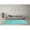 thumbnail image 3 of Ahgly Company Indoor Square Oriental Light Blue Modern Area Rugs, 3' Square, 3 of 4