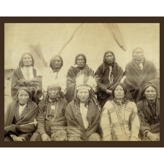 Print: Indian Chiefs Who Counciled With Gen. Miles And Setteled Sic The