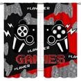 thumbnail image 2 of Gaming Curtains for Boys Bedroom, Kids Gamer Room Curtain Teens Black and Red Video Game Controller Window Treatments Drapes for Nursery Living Room Playroom 2 Panels, 84"x63" Inch, 2 of 5