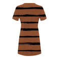 thumbnail image 4 of Birdeem Robe Décontractée pour Femmes à Blocs de Couleur Imprimée à Manches Courtes et à Col Rond, 4 of 12