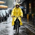 thumbnail image 6 of Stamzod Long Rain Coats for Women Eva Waterproof Hooded Rain Coat Jacket with Pockets for Cycling Outdoor Rainwear Yellow XXL, 6 of 9