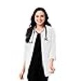 thumbnail image 3 of Pure Soft Women's Round Neck ¾ Sleeve Lab Coat Jacket, 3 of 4