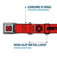 thumbnail image 5 of Star Wars Pet Collar, Dog Collar Metal Seatbelt Buckle, Star Wars Darth Vader Text and Galactic Empire Logo Red Black, 20 to 31 Inches 1.5 Inch Wide, 5 of 8