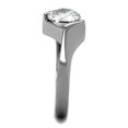 thumbnail image 4 of Stainless Steel Round Solitaire Set Promise Ring Anillo Para Mujer, 4 of 5