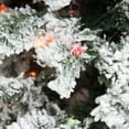 thumbnail image 2 of Northlight 6.5' Prelit Artificial Christmas Tree Medium Heavily Flocked Pine - Multicolor Lights, 2 of 2