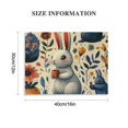thumbnail image 2 of FCXZI  Watercolor Bunny Colorful Floral Canvas Wall Art Print Rabbit Easter Eggs Wildflowers Wall Art Painting Canvas Print Traditional Chinese Chinoiserie Art Print for Living Room  16x12in, 2 of 6
