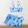 thumbnail image 2 of Conjunto de Bikini con tinte dibujo Tie para niñas, traje de baño y faldas para niños de 7 a 14 años, traje de baño para adolescentes y niñas, paquete de 3 unidades, 2 of 5