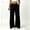 Black women's wide leg trousers a1, variant on Women's Wide Leg Drawstring Trousers Flowy Casual Loose Pants with Pockets Solid Long Palazzo Trousers Travel Work Lounge Outfits Fall Clothes, Light Blue XL