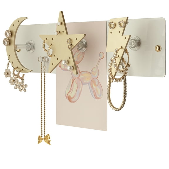 Magnetic Wall Mounted Jewelry Organizer, Wall Hanging Jewelry Organizer For Young Adult Girls , Wall Organizer For The Dorm, Bedroom, Closet, Bathroom, Or Desk Area