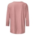 thumbnail image 4 of Ruyang Womens Tops 3/4 Sleeve Shirts Round Neck Loose Casual Blouses Solid Color Tshirts Cute Solid Three Quarter Length Tunic Tops, 4 of 4