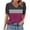 Black, variant on Smsaxvxz Women's Summer Tops Fashion Color Patchwork V Neck Button Short Sleeve Shirts Casual Loose Blouse Black XL