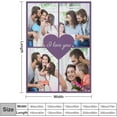 thumbnail image 4 of Personalised Blanket, Custom Blanket with Photos Text.Custom Blanket with Photo Collages.Father, Mom, Lover, Kids, Friends, Birthday, Christmas - Personalised Gifts for Women Men, 180x200cm, 4 of 6